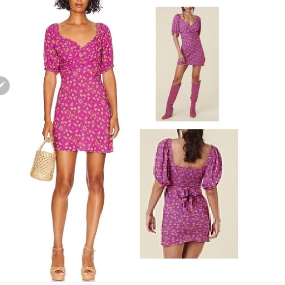 Spell Madame Peacock Sweetheart Mini Dress in Boysenberry - Picture 4 of 11